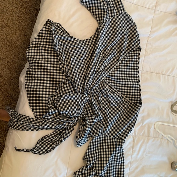 Wrap top w/ tiered bell sleeves - Picture 1 of 1